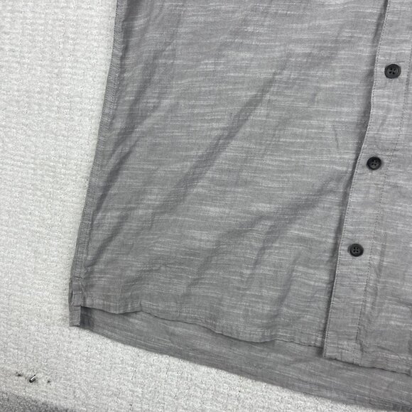 Woolrich Button Down Shirt Men's Large Short Sleeve Summer Outdoor Retro Gray - Picture 6 of 16